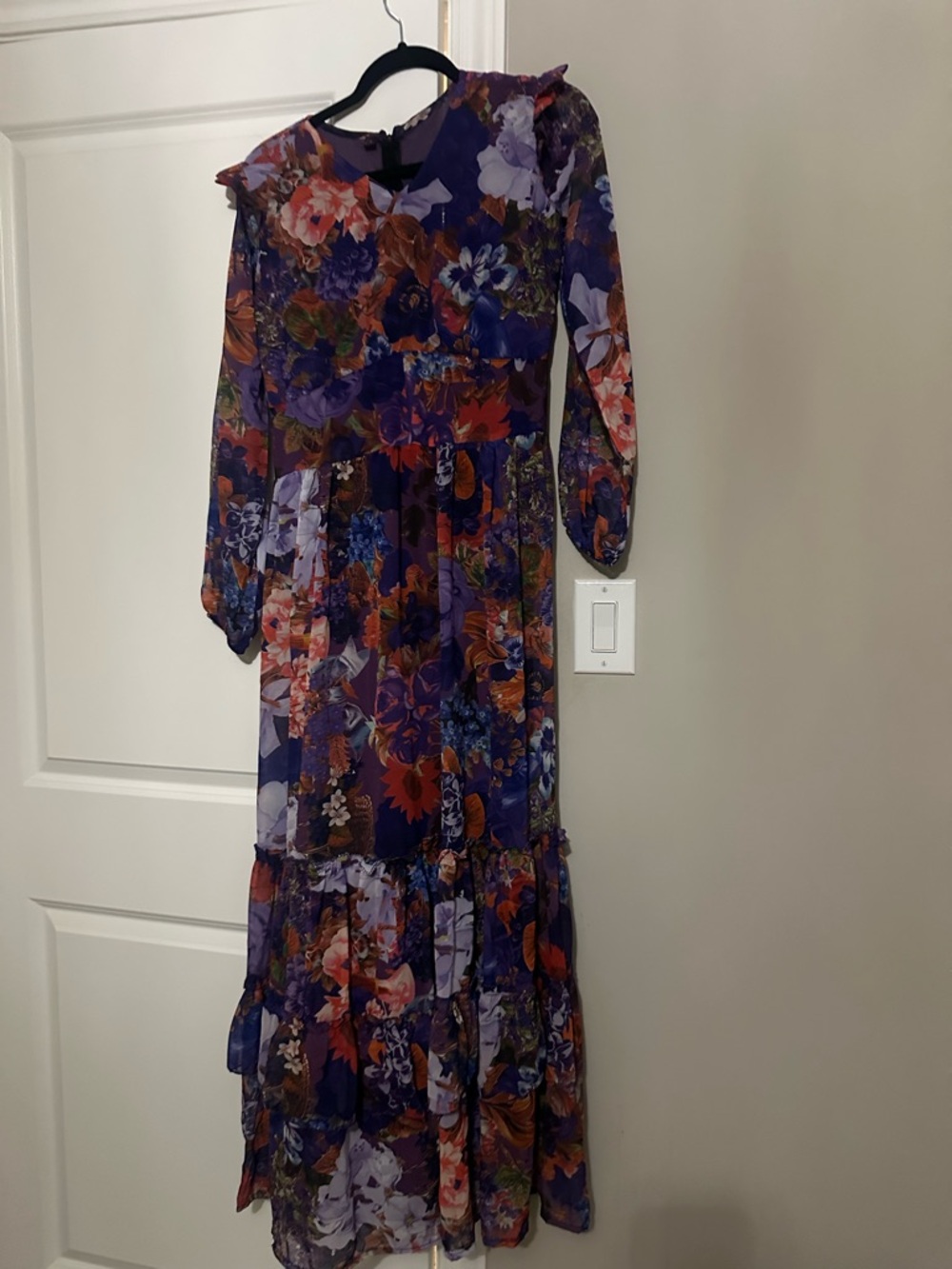 New Purple Floral Maxi Dress